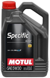 Motul 5W30 (5L) SPECIFIC DEXOS2_ !\API SM/CF: специально разработано для двигателей GM