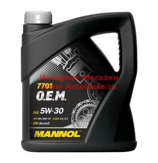 5w30 mannol 4л синтетика o.e.m. for chevrolet opel sn/sm/cf. c2/c