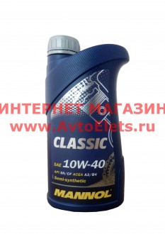  10w40 mannol 1л полусинтетика classic sn/cf. a3/b4