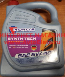 PROF 5W40 (4 L) Synth-Tech XT SAE_ API SL/CF, ACEA A3, B3 PROFI-CAR 13114